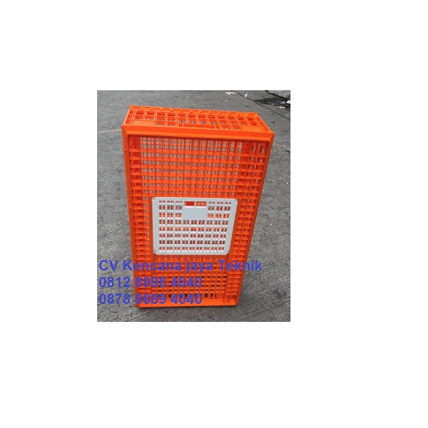 A small orange chicken basket
